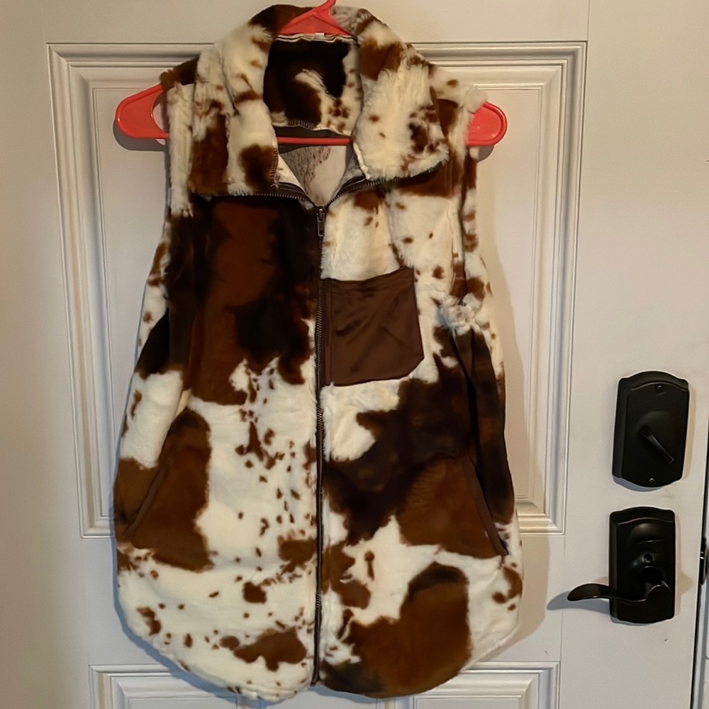 Cow print vest